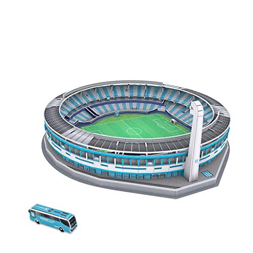 Mankvis Modelo De Estadio De Rompecabezas Tridimensional para Niños, Modelo De Estadio De Carreras Racing Club De Avellaneda, Decoración De Escritorio De Sala De Estar De Oficina