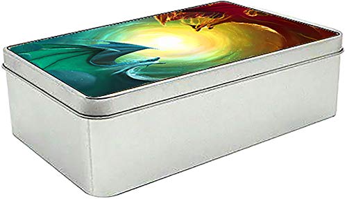 MasTazas Lucha De Dragones Dragons Fight Caja Lata Metal Tin Box