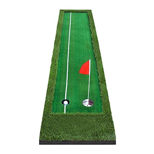 Mat de césped de golf Mat de golpe de golf - 3M portátil interior al aire libre de golf al aire libre Putter Putter Swing Fairway Creasway Capacitación de golf Holder CLUB Holder Office Home Mat Para