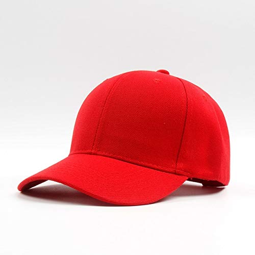 MdsfeProtector Solar Hip Hop Rebote papá Sombrero Damas Deportes Camionero Sombrero Hombres Moda Gorra de béisbol-Rojo-56-58cm