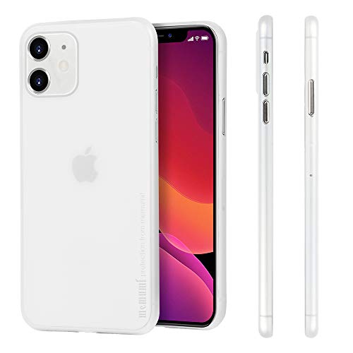 memumi Delgado Funda Compatible con iPhone 11 Slim 0.3 mm Carcasa para iPhone 11 2019 Case Fundas con Diseño Minimalista Anti-Rasguño y Resistente Huellas (Blanco Mate Translúcido)