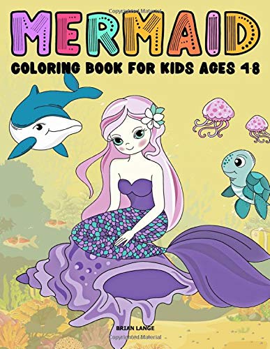 Mermaid Coloring Book for Kids ages 4-8: Big Book of Cute and Beautiful Mermaid Coloring Books for Girls: 1