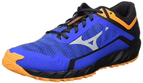 Mizuno Wave Ibuki 3, Zapatillas para Carreras de montaña Hombre, Azul/Lunarrock/Forange, 42 EU