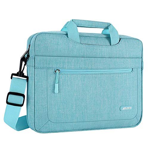 MOSISO Funda Protectora Compatible con 2019 MacBook Pro 16 A2141/15-15.6 Mac Pro Retina/HP Portátil, Bolsa de Hombro Blanda Maletín Bandolera con Profundidad Ajustable en Parte Inferior,Azul Caliente