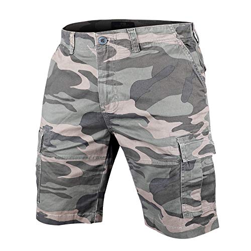 Muscle Alive Hombres Shorts Cargo Cámping Excursionismo Camuflaje Vendimia 100% algodón Pantalones Cortos