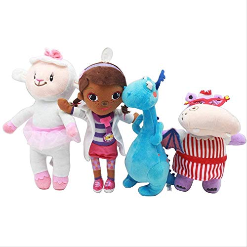 NC56 30cm Juguete de Peluche Doctor Doc McStuffins Dottie hipopótamo Oveja Animal Peluche muñeca niños Regalo 4 Piezas