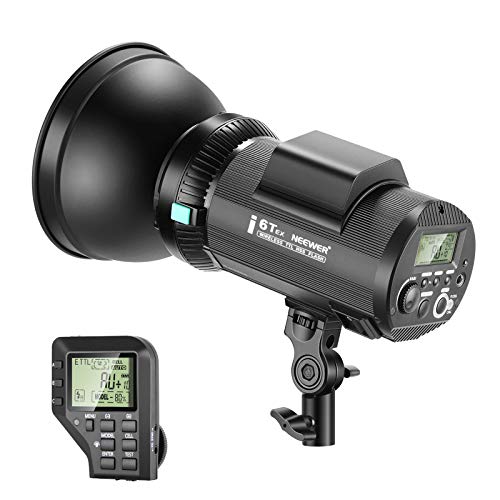 Neewer i6T EX 600W 2,4G TTL Estudio Estroboscópico 1/8000 HSS Flash Monoluz Compatible con Canon Disparador Inalámbrico/Lámpara Modelado/Reciclaje en 0,2-1 Seg./Batería de Litio