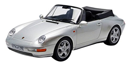 Norev 1/18 Scale Diecast - 187952 Porsche 911 993 Carrera Cabriolet 1993 Silver