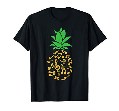 Notas musicales de piña Clave clásica Camiseta