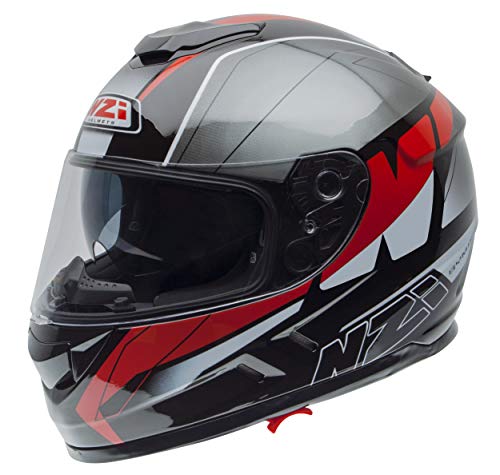 NZI Cascos Integrales, Mega Black Red, Talla XL