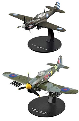 OPO 10 - Juego de 2 Aviones de Combate Curtiss P-40 Warhawk + Hawker Typhoon 1/72 (AC21 + AC35)