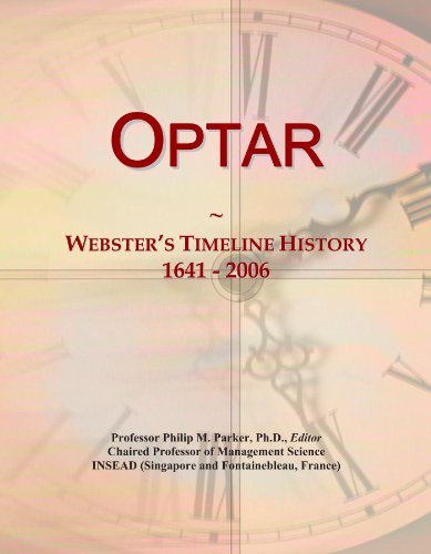 Optar: Webster's Timeline History, 1641 - 2006