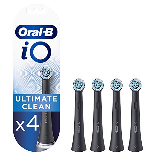 Oral-B iO Ultimate Clean Black Cabezales de recambio, Pack de 4 Unidades