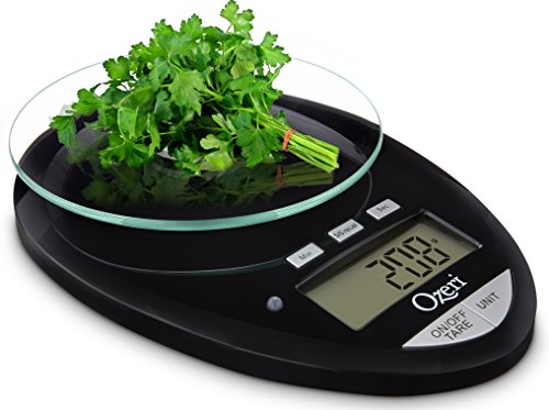 Ozeri Pro II báscula de cocina Digital, 1g a 12 lbs/5,5 kg capacidad, con cuenta regresiva del temporizador de cocina