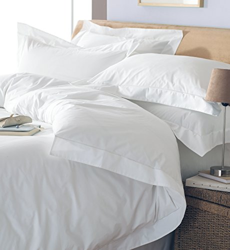 Paoletti Hotel 5 Estrellas De Primera Clase Oxford Super King Duvet Set - 200 Hilos, Percal De Algodón Blanco - Lavable A Máquina