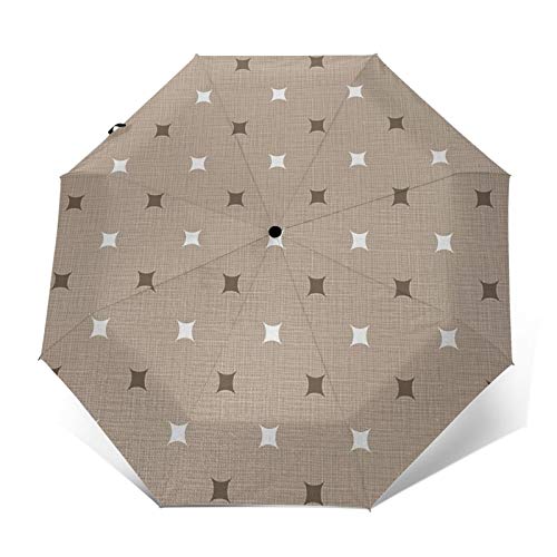 Paraguas Plegable Automático Impermeable Figuras de Estrellas, Paraguas De Viaje Compacto a Prueba De Viento, Folding Umbrella, Dosel Reforzado, Mango Ergonómico