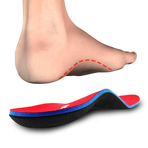 PCSsole Orthotic Arch Support Inserciones de calzado Plantillas para pies planos, dolor en los pies, fascitis plantar, plantillas para hombres y mujeres (EU37-38(24cm))