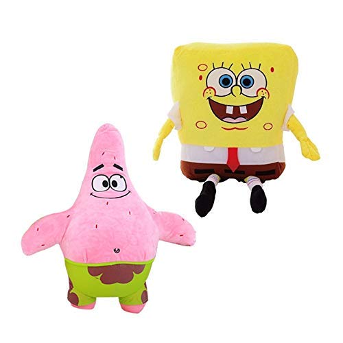 Peluche 2 Piezas/Lote 23Cm Muñecas De Animales Peluches Y Peluches Bob Esponja Y Patrick Star Muñecas De Peluche