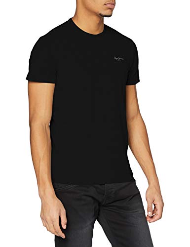 Pepe Jeans Original Basic S/S PM503835 Camiseta, Negro (Black 999), Medium para Hombre
