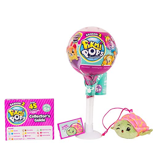 Pikmi Pops Serie 2 - Piruleta 1 Peluche Perfumado Coleccionable con Sorpresas (Giochi Preziosi PKM18000) , Modelos/colores Surtidos, 1 Unidad