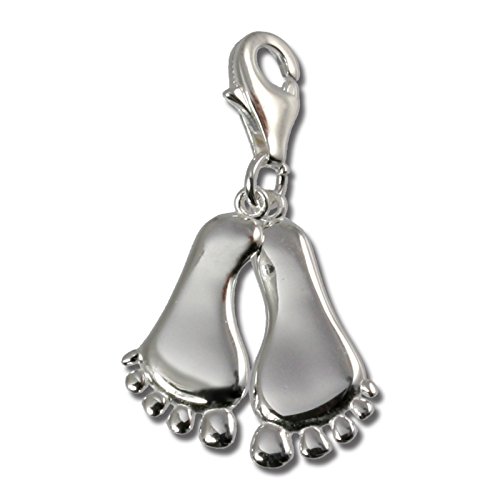 Plata de ley 925 SilberDream Charm pies colgante para pulsera cadena pendientes FC3124