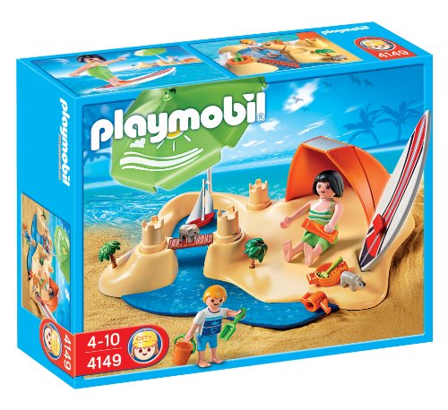 PLAYMOBIL - Set de Playa, Figuras Incluidas (4149)