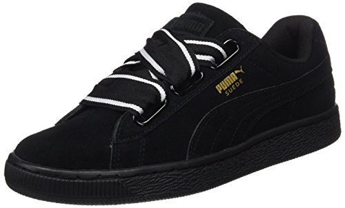 Puma Suede Heart Satin II, Zapatillas Mujer, Negro (Black-Black), 38 EU