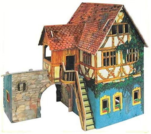 PUZZLE 3D CARTÓN CASITA PESCADORES (CIUDAD MEDIEVAL). CLEVER PAPEL 14284