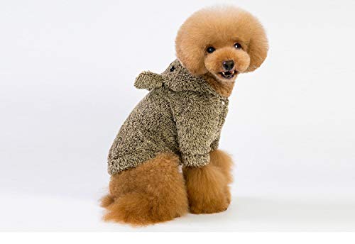 PZSSXDZW Ropa Nueva para Mascotas Vellón de Coral Puro Perro Ropa piernas Espesar Oso Perezoso Ropa de Perro de Peluche Brown XX-Large