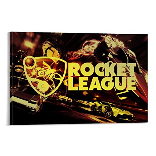 QPPP Póster moderno de la liga de los videojuegos de Rocket League, póster para decoración de dormitorio y lienzo, 50 x 75 cm