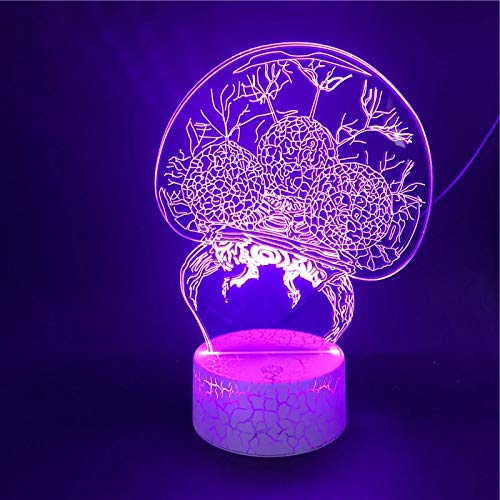 Resplandeciente anime cerebro criatura crack base luz de noche led interruptor táctil luz multicolor decoración de habitación luz niños bebé luz de noche