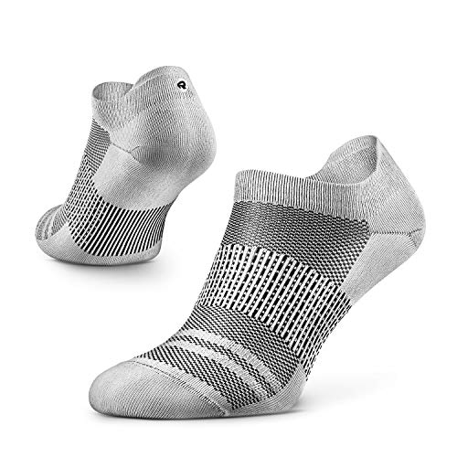 ROCKAY Agile Calcetines de Correr Ultralivianos para Hombres y Mujeres, Finos, Corte al tobillo, Soporte de arco plantar, 100% Reciclados, Anti-Olor (1 Par)