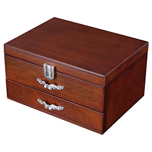 SCDHZP Caja de Almacenamiento múltiples Compartimentos de Madera Maciza Caja de joyería de Madera Protector joyería Caja de Almacenamiento