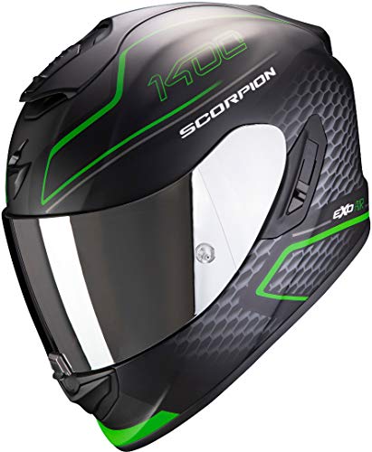 Scorpion NC Casco per Moto, Hombre, Verde, M