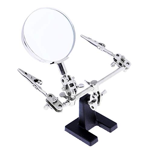 sharprepublic Helping Hands Magnifier 3.5X Glass con Pinzas De Cocodrilo para Soldar Manualidades