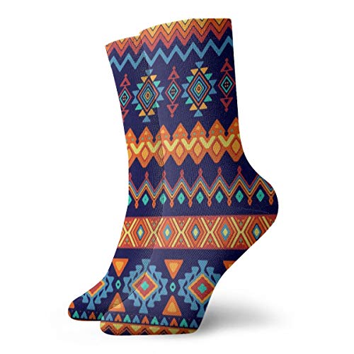 SHYRI Aztec - Calcetines Cortos Antideslizantes para Hombre y Mujer, poliéster, Blanco, Talla única