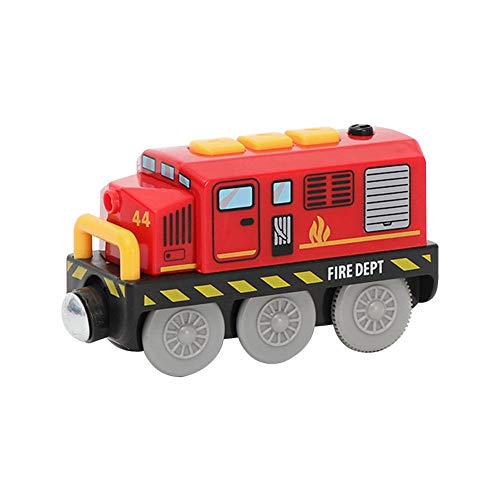 sprwater Ferrocarril Locomotora Tren pequeño Tren magnético Juguete Conectado magnéticamente Eléctrico Compatible con Pista de Madera Presente para niños niñas niños