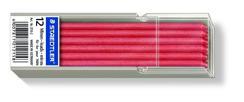 Staedtler Lumocolor 218 - Minas (12 unidades), color rojo