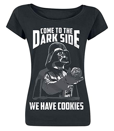 Star Wars Darth Vader - We Have Cookies Mujer Camiseta Negro S, 100% algodón, Ancho