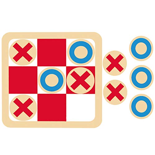 sunronal Madera Tres en Raya Juego de Mesa Niños Familia Juego de Adultos Jugar clásico Mesa Divertido Tablero Juego de Estrategia Juego de para divertirse en Interiores Rompecabezas