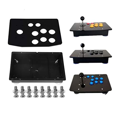 TAPDRA Kit de Bricolaje de Joystick de Panel y Caja de acrílico de Repuesto para el Kit de Bricolaje del Controlador de gabinete de la máquina de Juegos de Arcade (Negro)