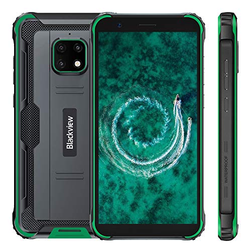 Telefono Móvil Libre, Blackview BV4900, IP68 Android 10 Smartphone 4G, 5580mAh Batería, 3GB +32GB, Pantalla 5.7, Cámara 8MP+5MP, NFC, GPS, Dual SIM, Verde