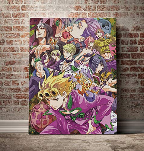 tgbhujk Pintura de Lienzo de Estilo nórdico póster de Arte de Pared Anime Jojo S Bizarre Adventure Action Modular Imagen decoración del hogar impresión 50X75Cm sin Marco