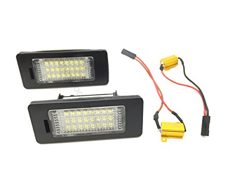 TMT Leds(Tm) Plafones Led Matricula compatible con Skoda Yeti Octavia III Superb, VW, Seat Homologado E11 CE Luces Led