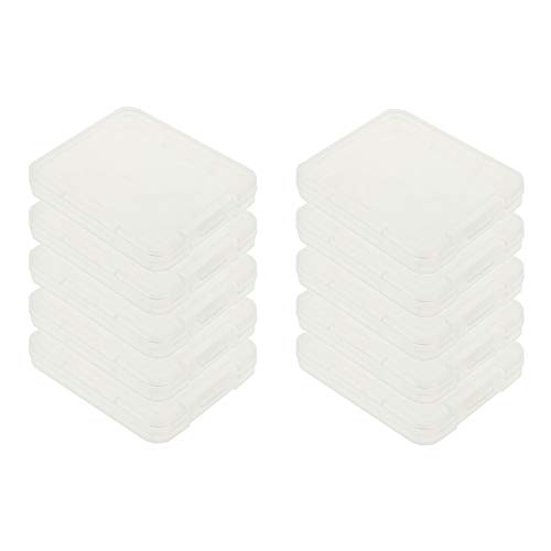 TOTO - 10 fundas protectoras para 1 CF Compact Flash transparente 52 x 43 x 7 mm para tarjetas de memoria