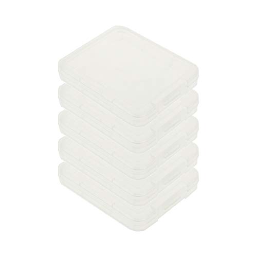 TOTO - 5 fundas protectoras para 1 CF Compact Flash transparente 52 x 43 x 7 mm para tarjetas de memoria