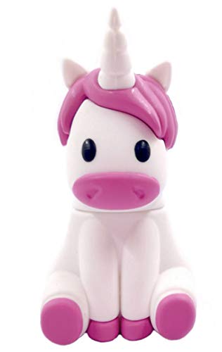 Unicornio Unicorn 32GB - Memoria Almacenamiento de Datos – USB Flash Pen Drive Memory Stick - Diseño único y Original - Blanco y Rosa