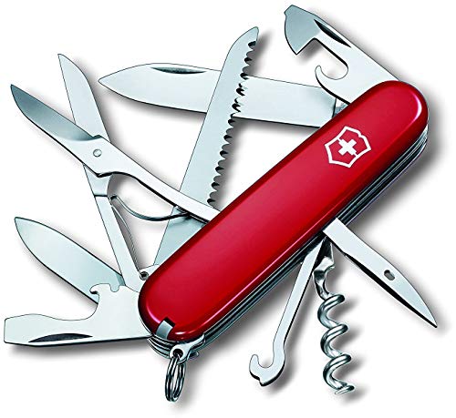 Victorinox Huntsman 13713B1 - Cuchillo (9,1 cm, 2,7 cm, 107g, Acero inoxidable, Rojo, Acero inoxidable)