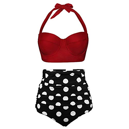 VJJ AIDEAR Women Retro Vintage Underwire High Waisted Bathing Suits Bikini Set