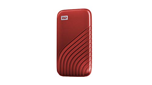 WD My Passport SSD 1TB - tecnología NVMe, USB-C, velocidad de lectura hasta 1050MB/s & de escritura hasta 1000MB/s - Rojo